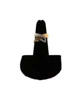 Contemporary Diamond Crusted Ring with 14k White and Yellow Gold