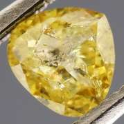 Rare .43ct pear cut canary yellow Diamond