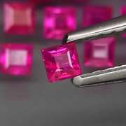 Premium 4.77ct 50 piece princess cut Ruby set