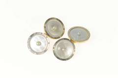 14K Yellow Gold Art Deco Mother of Pearl Seed Pearl Cuff Links
