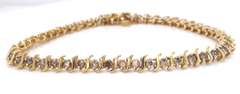 Stunning Yellow Gold Diamond S Link Bracelet