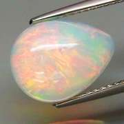 Pear cut 3.20ct floral fairy fire Welo Opal