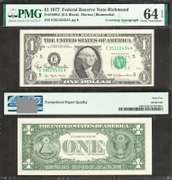 $1 1977 FRN Fr. 1909-E Azie Taylor Morton Courtesy Autograph PMG Ch Unc 64 EPQ