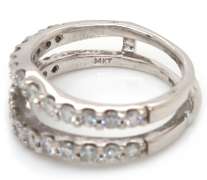 Dazzling White Gold Diamond Ring Guard