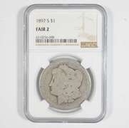 FAIR 2 1897-S Morgan Silver Dollar - Graded NGC LOW BALL