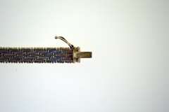 Italian Sterling Silver Riccio Chain Flat Mash Bracelet