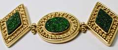 Phenomenal Artistic Malachite Druse 18K Bracelet