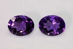 Bright Natural Amethyst Pair - 3.59 cts.