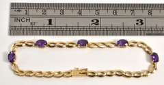 Lovely Amethyst & Gold Bracelet