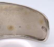 Vintage Sterling Silver Wide Cuff Bangle Bracelet