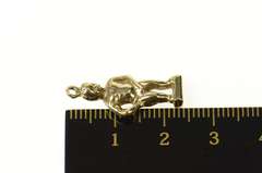 8K Yellow Gold 3D Manneken Pis Brussels Belgium Statue Charm/Pendant