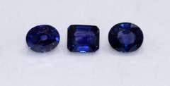 Intense Natural Purple Sapphires - Lot of 3