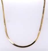 Fancy Yellow Gold Herringbone Necklace