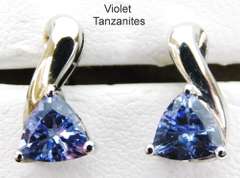 High Quality Sterling Tanzanite Earrings
