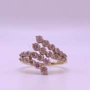 14kt Solid Gold & Diamond Cocktail Ring