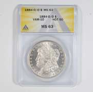 MS63 1884-O/O Morgan Silver Dollar - VAM-10 - Hot 50 - Graded ANACS