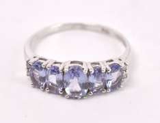 Darling Purple Gemstone Ring in White Gold