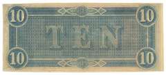 Crisp Unc 1864 $10 Confederate States of America Note (T-68)