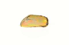 9K Yellow Gold Ornate Natural Opal Ornate Lapel Pin/Brooch