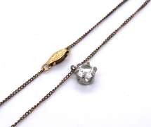 Sterling Silver CZ Pendant on Chain Necklace