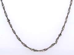 Vintage Sterling Silver Rope Chain Necklace