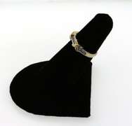 14k White and Yellow Gold Knot Channel Set Diamond Ring