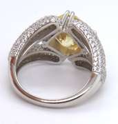 Sterling Silver Yellow Cubic Zirconia Ring