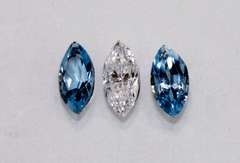 Sparkling Diamond &  Aquamarine Set of Marquise