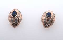 Sterling Silver Multi Color Stone Earrings