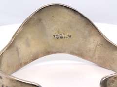Vintage Sterling Silver Mexico Turquoise Cuff Bangle