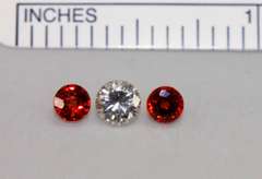 Yummy Orange Sapphire & Diamond Suiute of 3