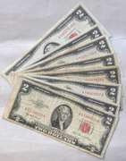 8 $2 Red Seal US Notes