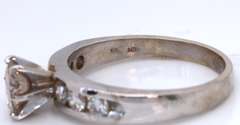 Sparkling White Gold Champagne Color Diamond Engagement Ring