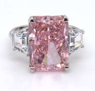 Pink Cubic Zirconia Sterling Silver Ring