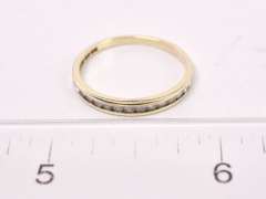 Dainty Diamond Band Ring in Yellow Gold