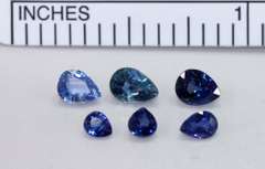 Lot of 6 Sparkling Natural Sapphires