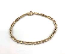 10kt Yellow gold diamond braclet