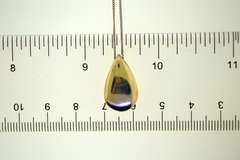Sterling Silver Espo Sig Solid Teardrop Pendant With Chain