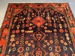 UNIQUE VINTAGE PERSIAN RUG 4.2x8.6