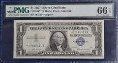 Series 1957 Silver Certificate Star Note PMG 66 EPQ