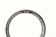 14K White Gold Classic Diamond Circle Round Journey Pendant