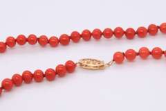 Single Strand of Coral Beads Necklace