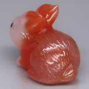 Adorable 28.85ct Agate and Sapphire carving