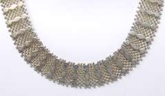 Vintage Sterling Silver Woven Necklace