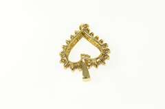 10K Yellow Gold Diamond Classic Curvy Heart Love Symbol Pendant