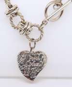 Vintage Sterling Silver Necklace with Toggle Clasp