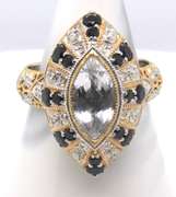 Sterling Silver Signed Cubic Zirconia Ring