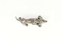Sterling Silver 3D Beagle Basset Hound Hunting Dog Figurine
