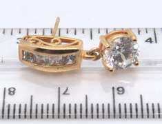 Sterling Silver Cubic Zirconia Dangle Earrings