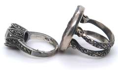 Vintage Sterling Silver Lot of 2 Rings